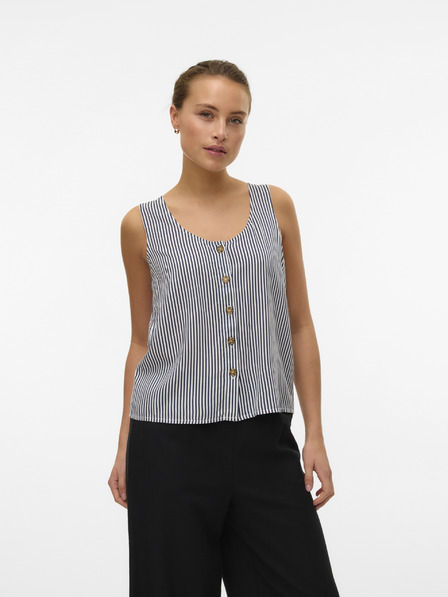 Vero Moda Bílo-modrá dámská pruhovaná halenka Vero Moda