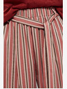 Moodo Růžové dámské pruhované culottes Moodo