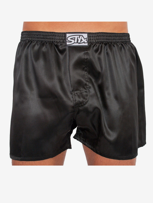 Styx Pánské trenky Styx saténové černé