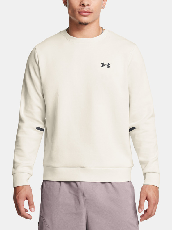 Under Armour Pánská mikina Under Armour UA Unstoppable Flc Crew EU-WHT