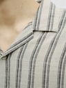Jack & Jones Béžová pánská pruhovaná košile s krátkým rukávem Jack & Jones