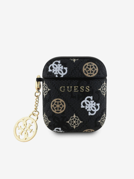 Guess Guess PU 4G Peony Charm Pouzdro pro AirPods 1/2 Black