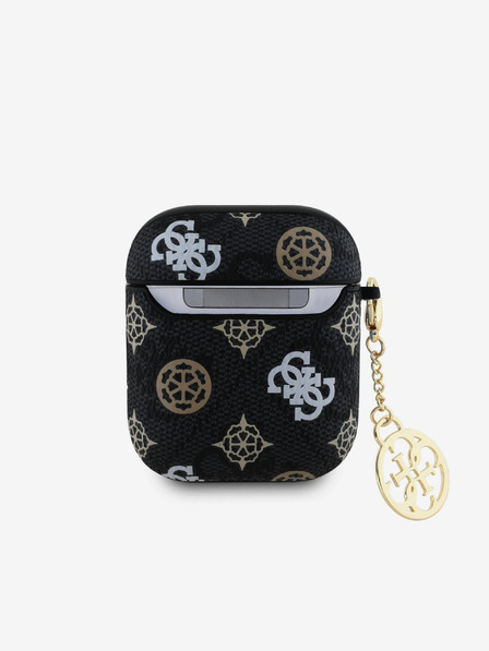 Guess Guess PU 4G Peony Charm Pouzdro pro AirPods 1/2 Black
