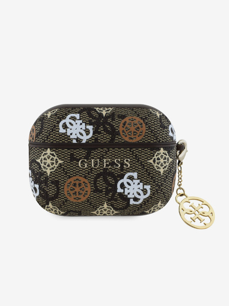 Guess Guess PU 4G Peony Charm Pouzdro pro AirPods 3 Brown