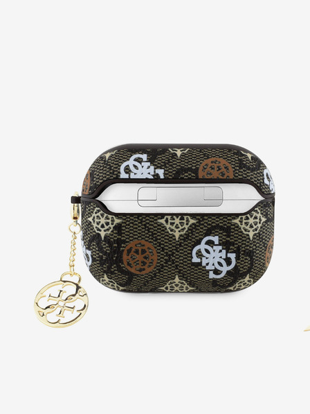 Guess Guess PU 4G Peony Charm Pouzdro pro AirPods 3 Brown