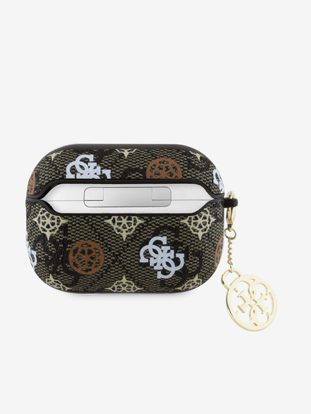 Guess Guess PU 4G Peony Charm Pouzdro pro AirPods Pro 2 Brown