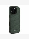 DKNY DKNY PU Leather Grid Pattern Magsafe Zadní Kryt pro iPhone 16 Pro Green