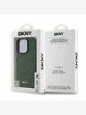 DKNY DKNY PU Leather Grid Pattern Magsafe Zadní Kryt pro iPhone 16 Pro Green