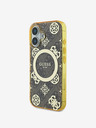 Guess Guess IML 4G Peony MagSafe Zadní Kryt pro iPhone 16 Brown