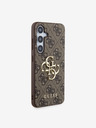 Guess Guess PU 4G Metal Logo Zadní Kryt pro Samsung Galaxy S24 Brown