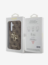 Guess Guess PU 4G Metal Logo Zadní Kryt pro Samsung Galaxy S24 Brown