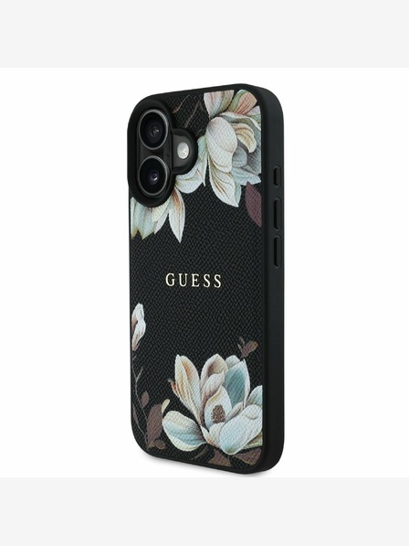Guess Guess PU Grained Magnolia MagSafe Zadní Kryt pro iPhone 16 Black