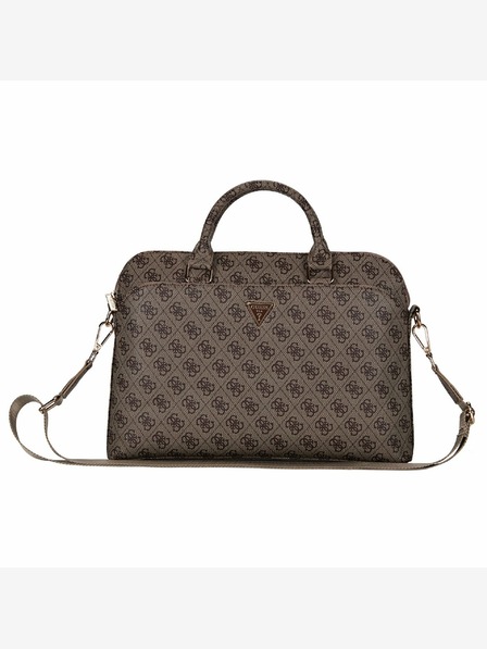 Guess Guess PU 4G Triangle Logo Taška na Notebook 15/16" Brown