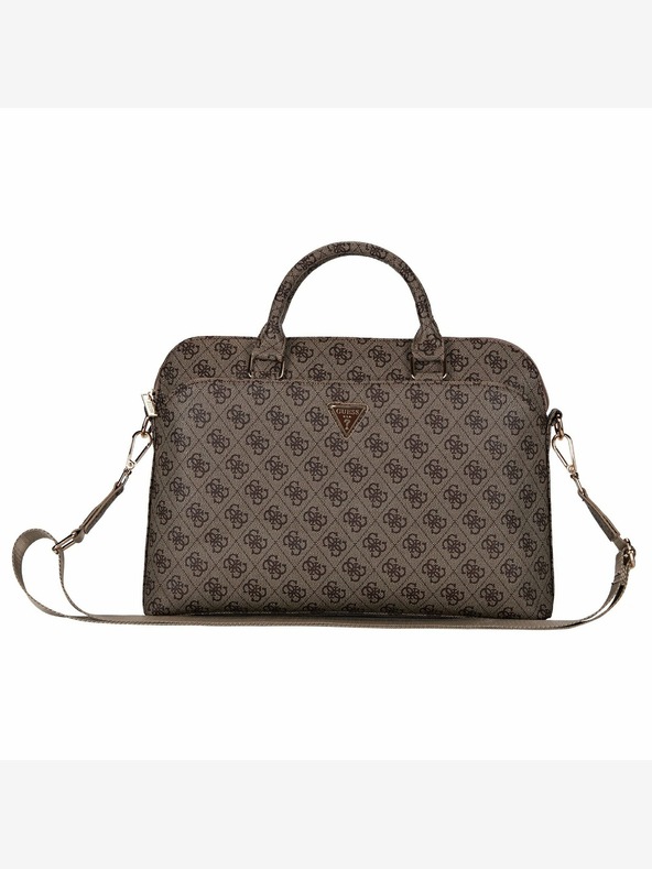 Guess Guess PU 4G Triangle Logo Taška na Notebook 15/16" Brown