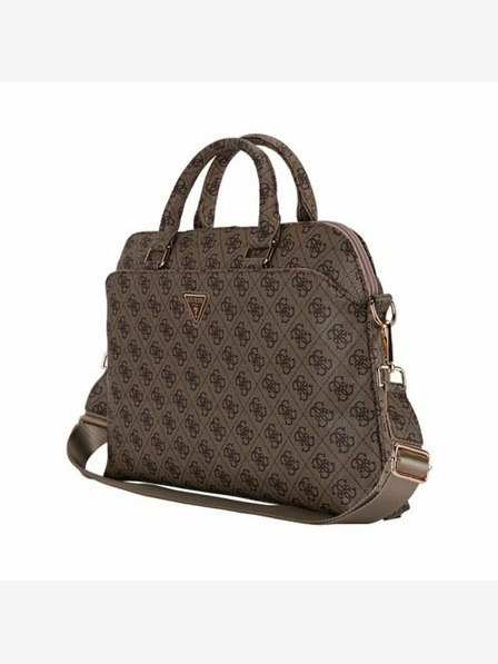 Guess Guess PU 4G Triangle Logo Taška na Notebook 15/16" Brown
