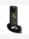 Guess Guess PU 4G Metal Logo Crossbody Popruh Zadní Kryt pro iPhone 15 Pro Max Brown