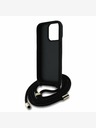 Guess Guess PU 4G Metal Logo Crossbody Popruh Zadní Kryt pro iPhone 15 Pro Max Brown