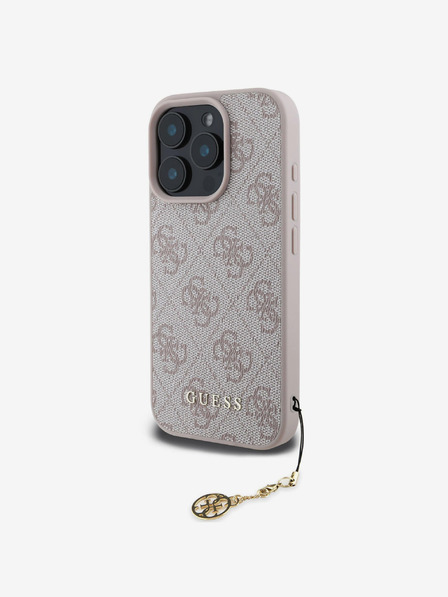 Guess Guess 4G Charm Zadní Kryt pro iPhone 16 Pro Tone on Tone Pink