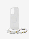 Guess IML Glitter Beads Strap MagSafe Zadní Kryt pro iPhone 16 Pro Max Transparent Obal na telefon