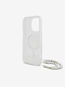 Guess IML Glitter Beads Strap MagSafe Zadní Kryt pro iPhone 16 Pro Max Transparent Obal na telefon