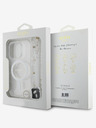 Guess IML Glitter Beads Strap MagSafe Zadní Kryt pro iPhone 16 Pro Max Transparent Obal na telefon