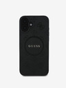 Guess Guess Saffiano Peony Stamp MagSafe Zadní Kryt pro iPhone 16 Black