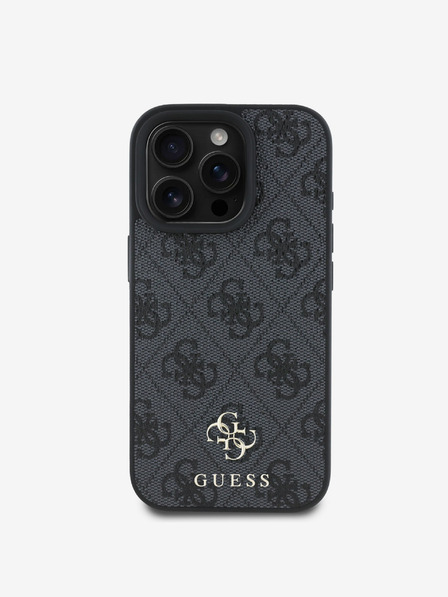 Guess Guess PU 4G Small Metal Logo MagSafe Zadní Kryt pro iPhone 16 Pro Max Grey