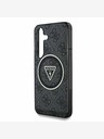 Guess Guess IML 4G Glitter and Triangle Logo MagSafe Zadní Kryt pro Samsung Galaxy S25+ Black