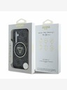 Guess Guess IML 4G Glitter and Triangle Logo MagSafe Zadní Kryt pro Samsung Galaxy S25+ Black