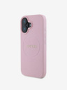 Guess Guess PU Grained Classic Logo MagSafe Zadní Kryt pro iPhone 16 Pink