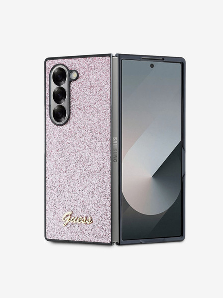 Guess Guess PC/TPU Glitter Flakes Metal Logo Zadní Kryt pro Samsung Galaxy Z Fold 6 Pink