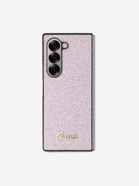 Guess Guess PC/TPU Glitter Flakes Metal Logo Zadní Kryt pro Samsung Galaxy Z Fold 6 Pink