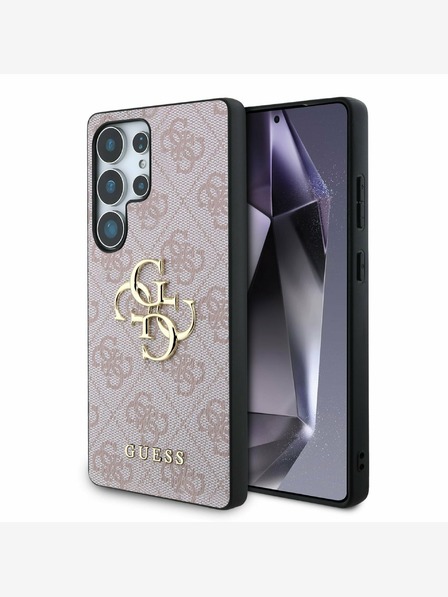Guess Guess PU 4G Metal Logo Zadní Kryt pro Samsung Galaxy S25 Ultra Pink