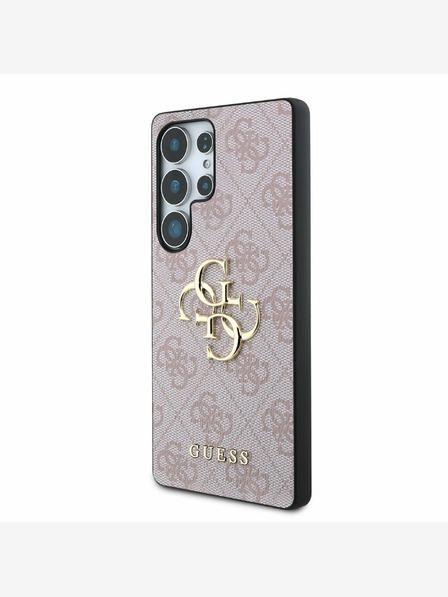 Guess Guess PU 4G Metal Logo Zadní Kryt pro Samsung Galaxy S25 Ultra Pink