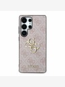 Guess Guess PU 4G Metal Logo Zadní Kryt pro Samsung Galaxy S25 Ultra Pink