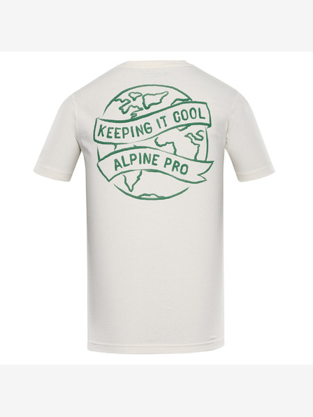 ALPINE PRO Pánské triko z organické bavlny ALPINE PRO TERMES 2 creme varianta pb