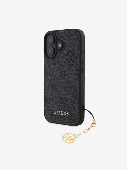 Guess Guess 4G Charm Zadní Kryt pro iPhone 16 Tone on Tone Grey