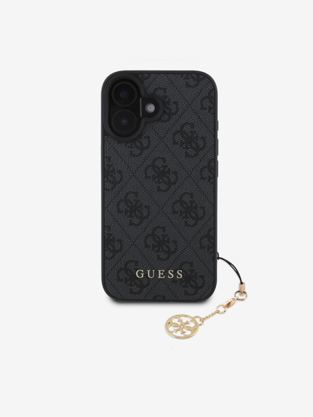 Guess Guess 4G Charm Zadní Kryt pro iPhone 16 Tone on Tone Grey