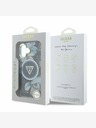Guess Guess IML Glitter Magnolia and Triangle Logo MagSafe Zadní Kryt pro iPhone 16 Black