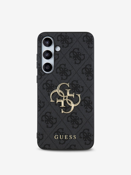 Guess Guess PU 4G Metal Logo Zadní Kryt pro Samsung Galaxy S24 FE Grey