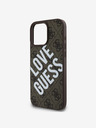 Guess Guess PU Leather 4G Big Love Logo MagSafe Zadní Kryt pro iPhone 16 Pro Brown
