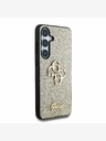 Guess Guess PU Fixed Glitter 4G Metal Logo Zadní Kryt pro Samsung Galaxy S25+ Gold