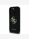 Guess Guess PU Grained 4G Metal Logo Zadní Kryt pro iPhone 15 Pro Black