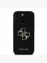 Guess Guess PU Grained 4G Metal Logo Zadní Kryt pro iPhone 15 Pro Black