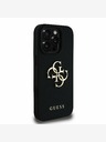 Guess Guess PU Grained 4G Metal Logo Zadní Kryt pro iPhone 15 Pro Black