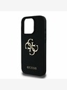 Guess Guess PU Grained 4G Metal Logo Zadní Kryt pro iPhone 15 Pro Black