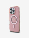 Guess Guess IML Rhinestones Ring MagSafe Zadní Kryt pro iPhone 16 Pro Pink
