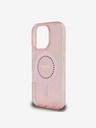 Guess Guess IML Rhinestones Ring MagSafe Zadní Kryt pro iPhone 16 Pro Pink