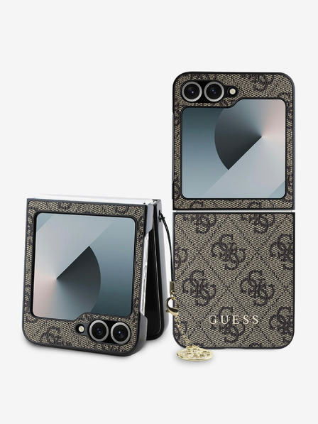 Guess Guess 4G Charm Zadní Kryt pro Samsung Galaxy Z Flip 6 Brown