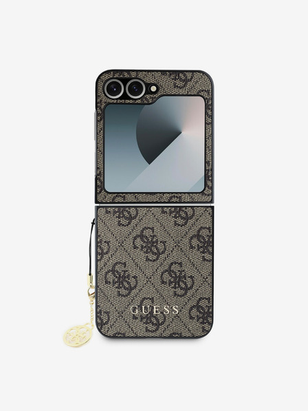 Guess Guess 4G Charm Zadní Kryt pro Samsung Galaxy Z Flip 6 Brown